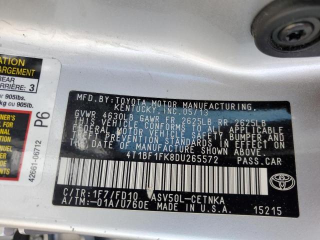 VIN 4T1BF1FK8DU265572 2013 Toyota Camry, L no.13