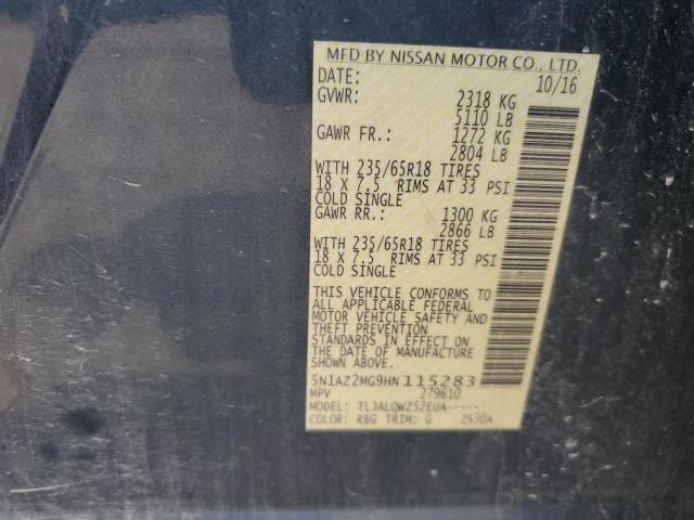 2017 NISSAN MURANO S - 5N1AZ2MG9HN115283