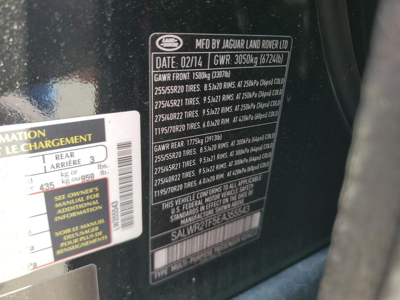 SALWR2TF5EA355543 2014 Land Rover Range Rover Sport Sc