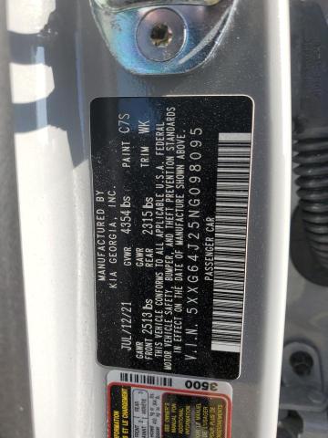 2022 Kia K5 Gt Line VIN: 5XXG64J25NG098095 Lot: 61571394