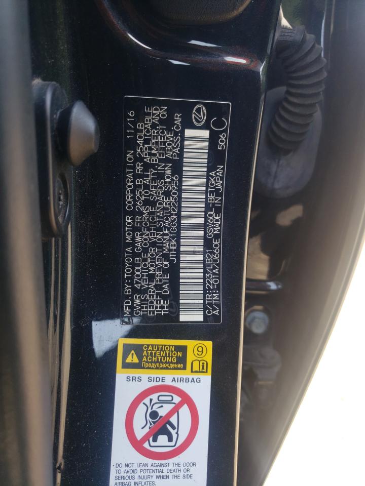 JTHBK1GG3H2250956 2017 Lexus Es 350