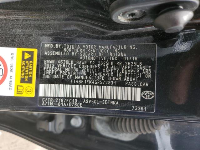 VIN 4T4BF1FK4GR572831 2016 Toyota Camry, LE no.13