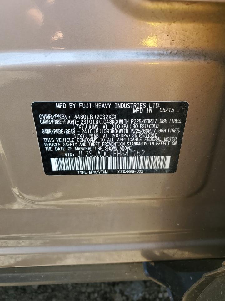 JF2SJADC2FH841152 2015 Subaru Forester 2.5I Premium