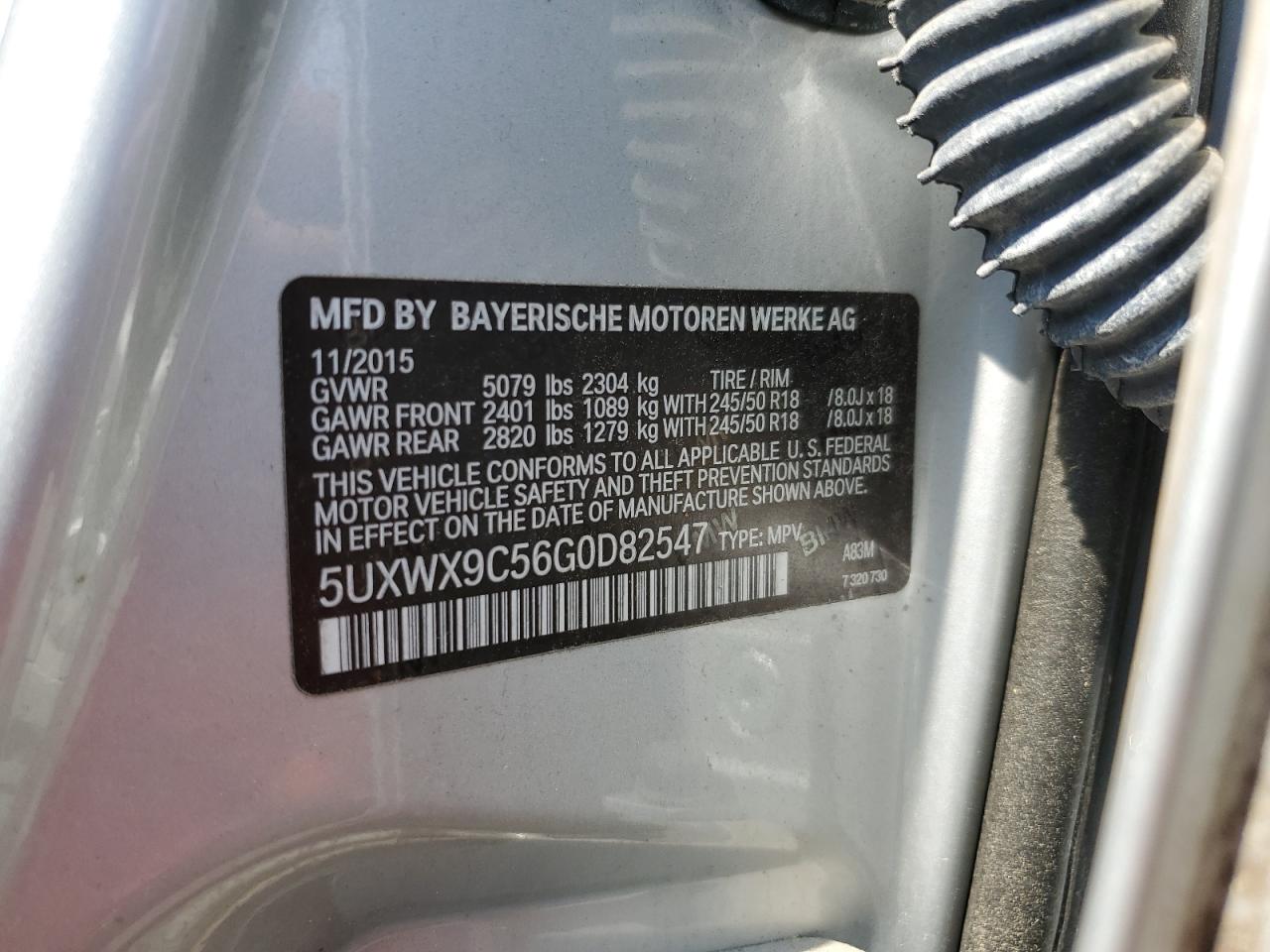 5UXWX9C56G0D82547 2016 BMW X3 xDrive28I