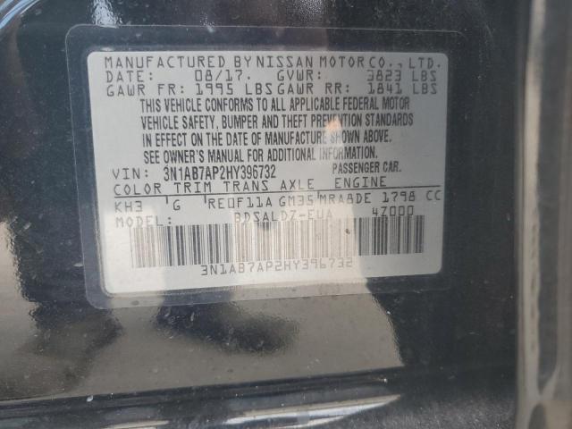 2017 Nissan Sentra S VIN: 3N1AB7AP2HY396732 Lot: 61914304