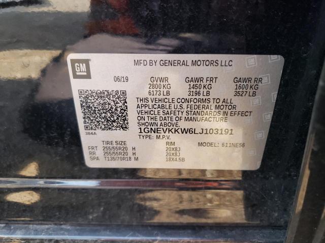 2020 CHEVROLET TRAVERSE P 1GNEVKKW6LJ103191  63786054