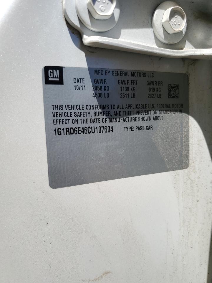 1G1RD6E46CU107604 2012 Chevrolet Volt