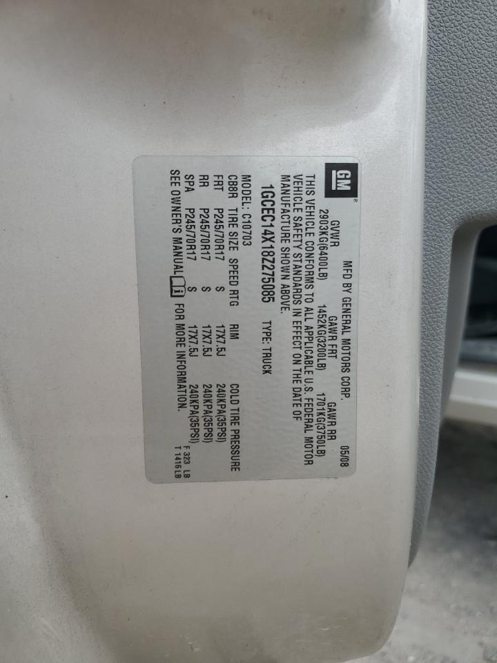 1GCEC14X18Z275085 2008 Chevrolet Silverado C1500