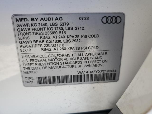 VIN WA1ABAFYXP2190464 2023 Audi Q5, Premium 40 no.13