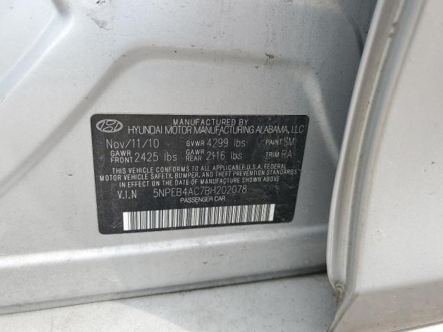 2011 Hyundai Sonata Gls VIN: 5NPEB4AC7BH202078 Lot: 62405724
