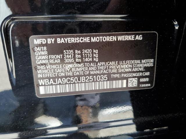 VIN WBAJA9C50JB251035 2018 BMW 5 Series, 530E no.13