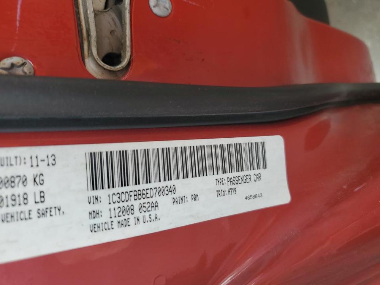 1C3CDFBB6ED700340 2014 Dodge Dart Sxt