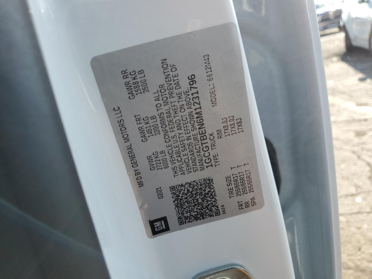 1GCGTBEN6M1231796 2021 Chevrolet Colorado