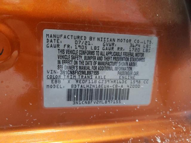 2021 NISSAN VERSA SR 3N1CN8FV2ML897155