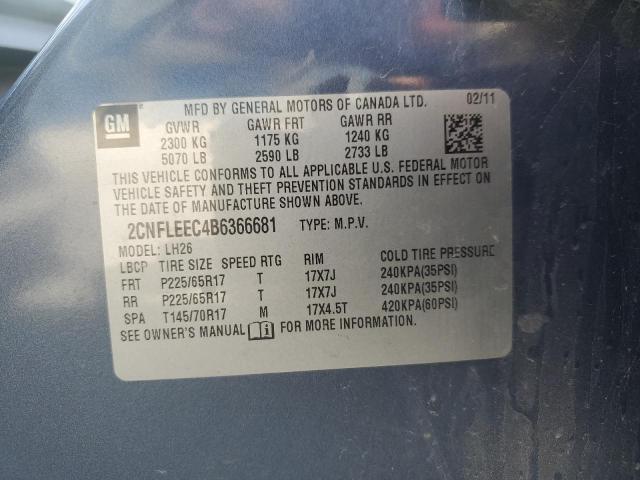 2CNFLEEC4B6366681 2011 Chevrolet Equinox Lt