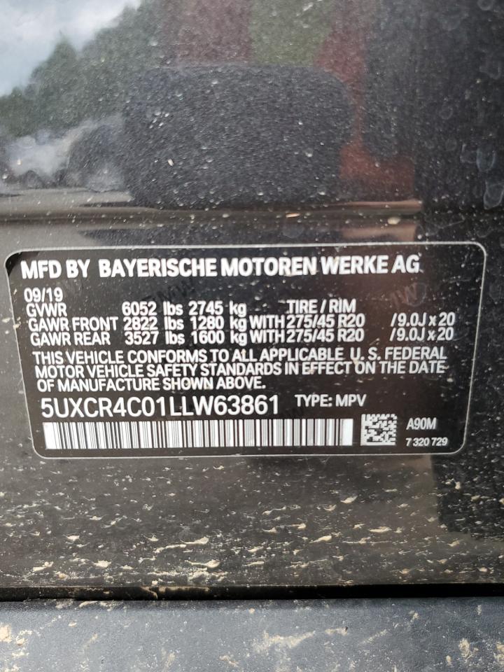 5UXCR4C01LLW63861 2020 BMW X5 Sdrive 40I