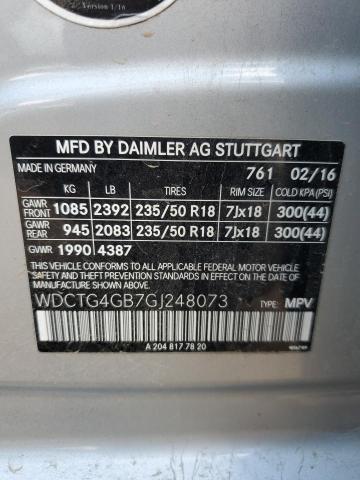 2016 MERCEDES-BENZ GLA 250 4M - WDCTG4GB7GJ248073