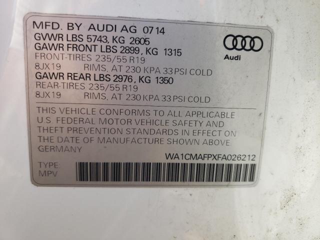 VIN WA1CMAFPXFA026212 2015 Audi Q5, Tdi Premium Plus no.12