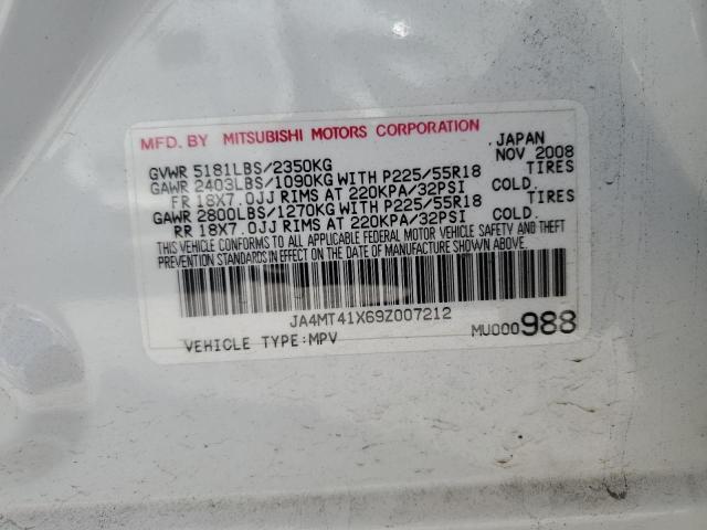 2009 Mitsubishi Outlander Xls VIN: JA4MT41X69Z007212 Lot: 61719384