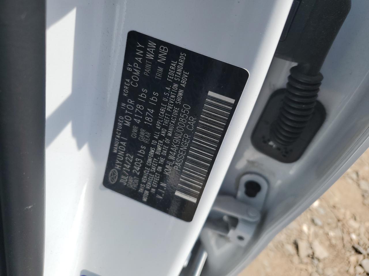 KMHLW4AK9NU008550 2022 Hyundai Elantra N