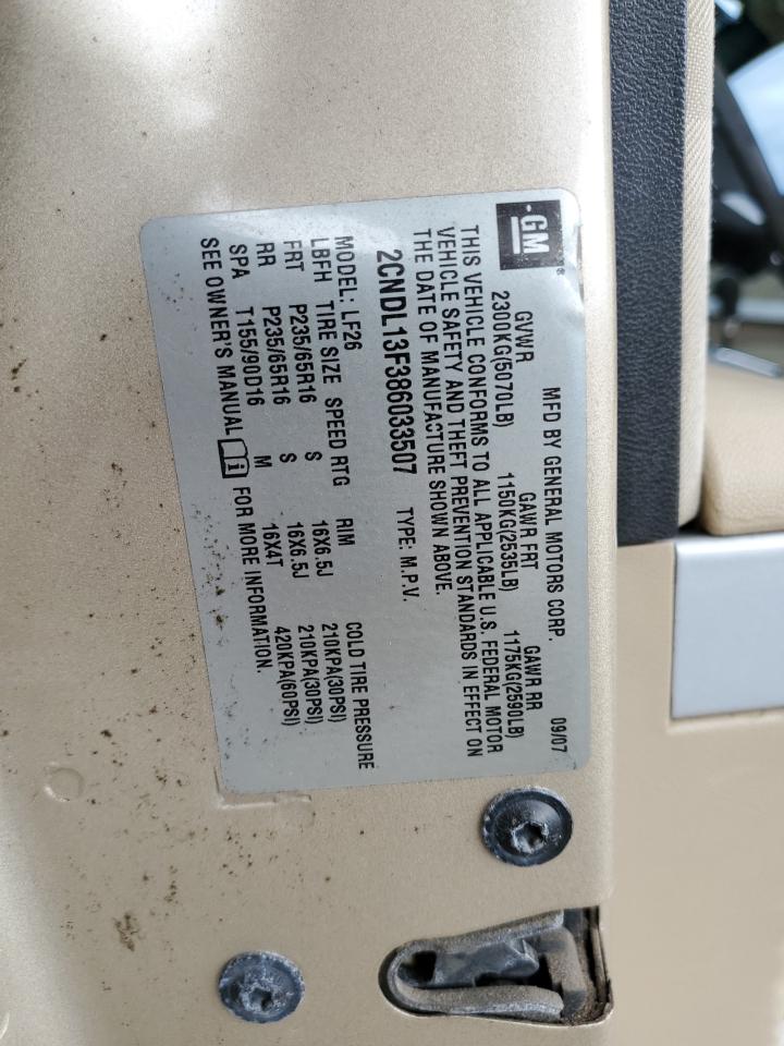 2CNDL13F386033507 2008 Chevrolet Equinox Ls