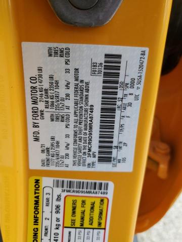 2021 FORD BRONCO SPO - 3FMCR9D95MRA87489