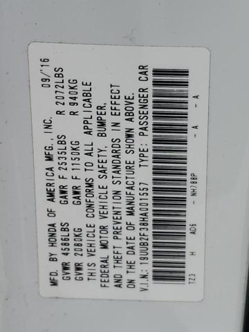2017 ACURA TLX - 19UUB2F38HA001557