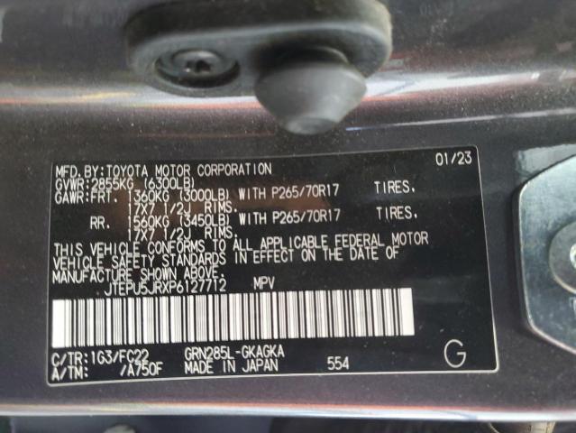 2023 Toyota 4Runner Se VIN: JTEPU5JRXP6127712 Lot: 62339834