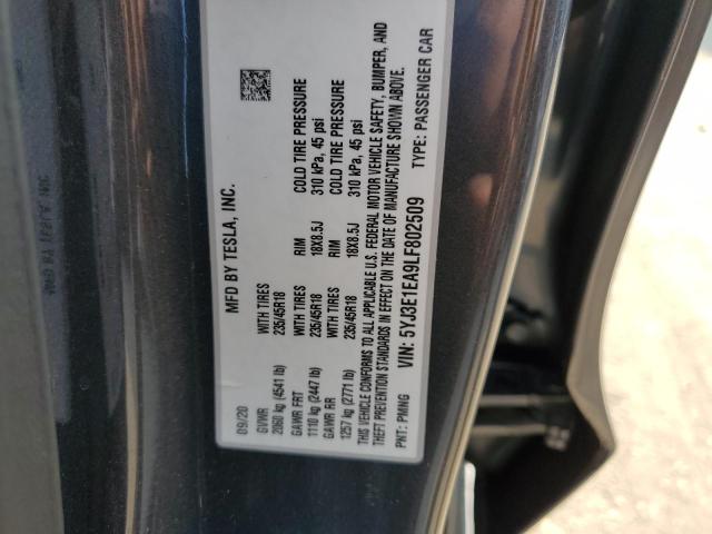2020 TESLA MODEL 3 - 5YJ3E1EA9LF802509