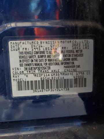 2016 Nissan Sentra S VIN: 3N1AB7AP3GY264738 Lot: 61671724