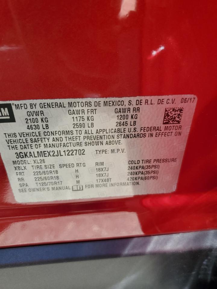 3GKALMEX2JL122702 2018 GMC Terrain Sle