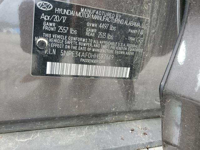 VIN 5NPE34AF0HH592649 2017 HYUNDAI SONATA no.12