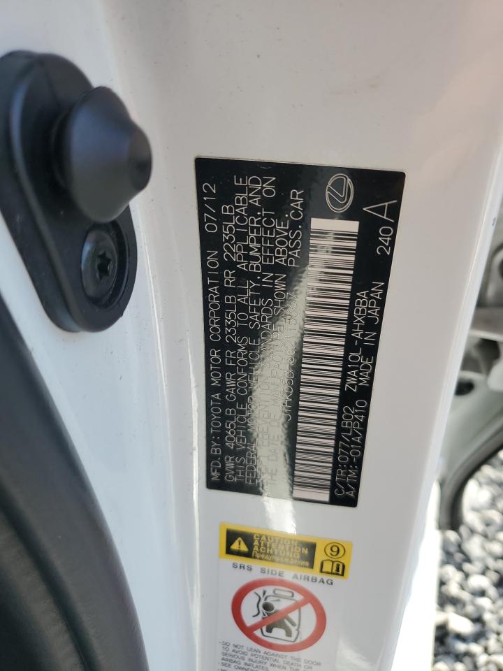 JTHKD5BH6C2115867 2012 Lexus Ct 200