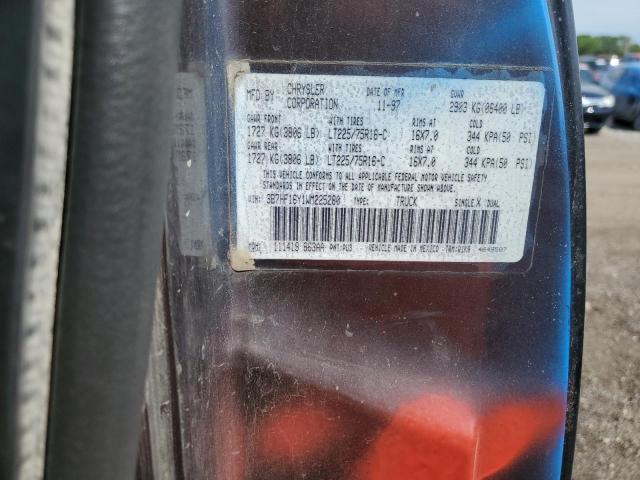 1998 Dodge Ram 1500 VIN: 3B7HF16Y1WM225280 Lot: 60963394