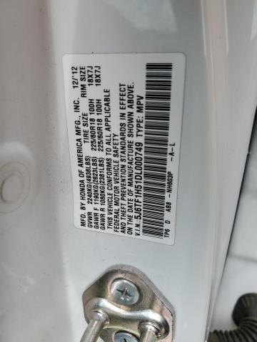 2013 Honda Crosstour Exl VIN: 5J6TF1H51DL000749 Lot: 61090374