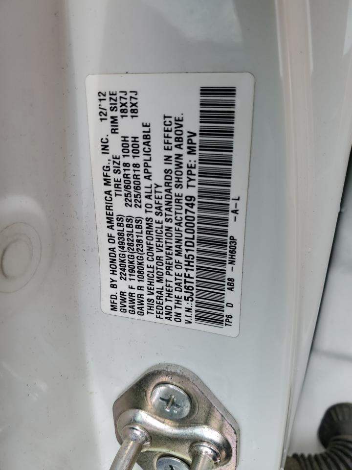 5J6TF1H51DL000749 2013 Honda Crosstour Exl