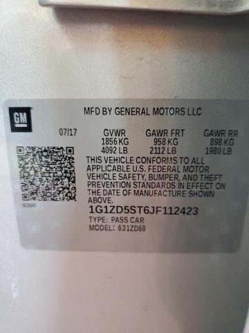 2018 Chevrolet Malibu Lt VIN: 1G1ZD5ST6JF112423 Lot: 61921374