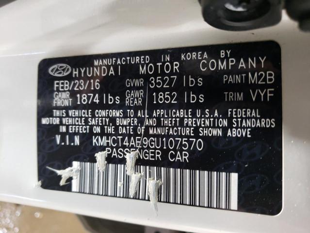 2016 Hyundai Accent Se VIN: KMHCT4AE9GU107570 Lot: 63125254