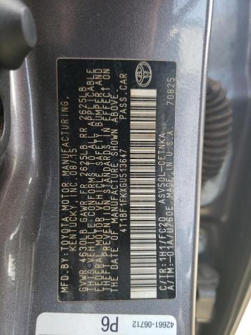 2016 TOYOTA CAMRY LE - 4T1BF1FKXGU513647