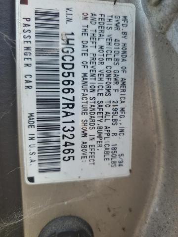 1HGCD5667RA132465 1994 Honda Accord Ex