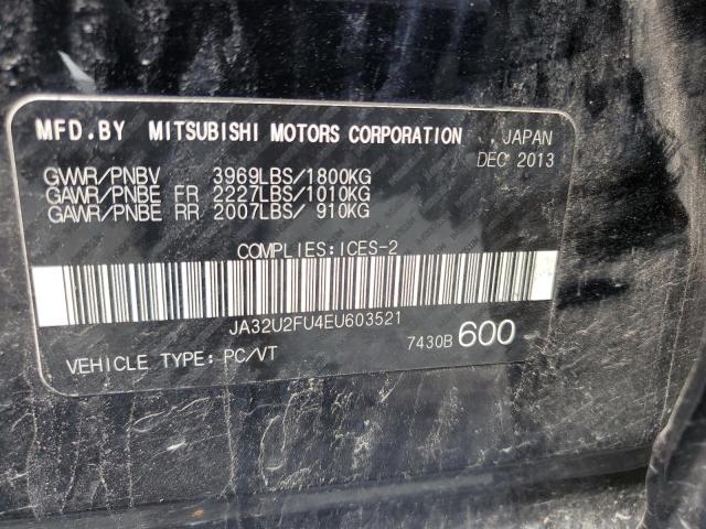 2014 Mitsubishi Lancer Es/Es Sport VIN: JA32U2FU4EU603521 Lot: 61301934