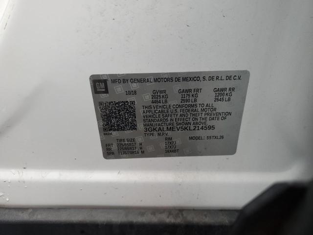 2019 GMC TERRAIN SL 3GKALMEV5KL214595  64961754