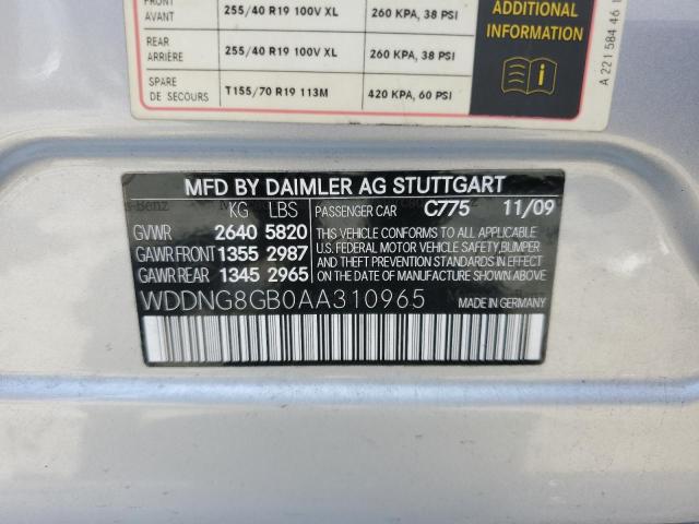 2010 Mercedes-Benz S 550 4Matic VIN: WDDNG8GB0AA310965 Lot: 62258514