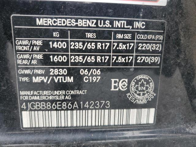 2006 Mercedes-Benz Ml 350 VIN: 4JGBB86E86A142373 Lot: 63507364