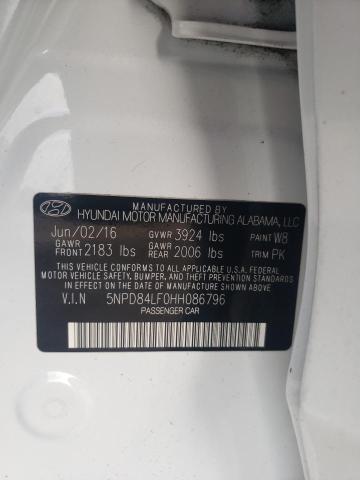 2017 HYUNDAI ELANTRA SE - 5NPD84LF0HH086796