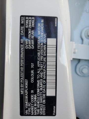 2023 Polestar 2 VIN: YSMED3KA2PL143627 Lot: 61390444