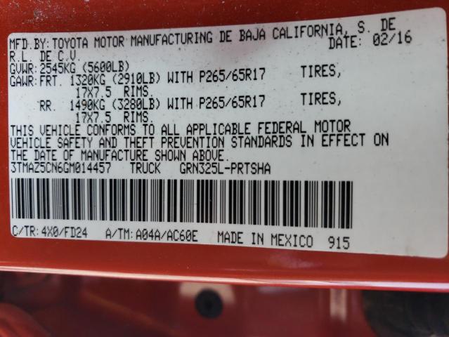 2016 TOYOTA TACOMA DOU - 3TMAZ5CN6GM014457