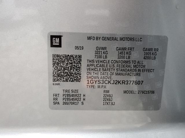 2019 CADILLAC ESCALADE P - 1GYS3CKJ2KR377607