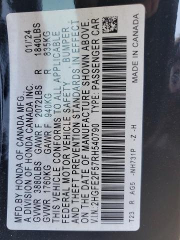 2024 HONDA CIVIC SPOR - 2HGFE2F57RH540790