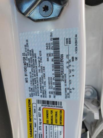 2020 FORD FUSION HYB - 3FA6P0RUXLR189066